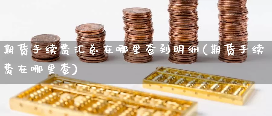 期货手续费汇总在哪里查到明细(期货手续费在哪里查)_https://www.czxymm.com_内盘期货_第1张